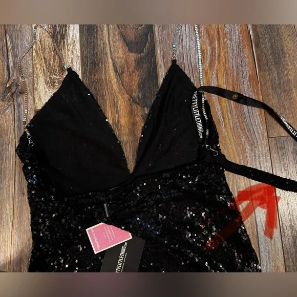 Black Sexy Sequin Mini Dress, by Pretty Little Thing - Picture 10 of 10